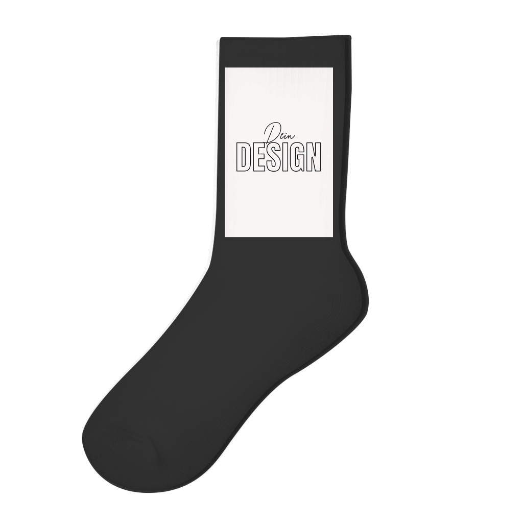 Personalisierte Socken mit deinem Logo Schwarz