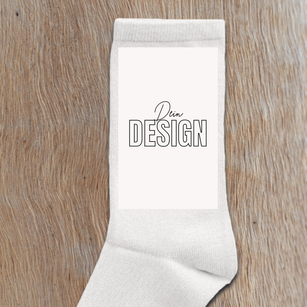 Personalisierte Socken mit deinem Logo Weiss
