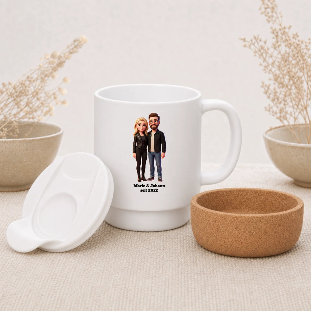 Personalisierte Tasse mit Foto im 3D Stil - Zusammensetzung