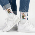 Personalisierte Socken Comic Stil - Big Head Design 