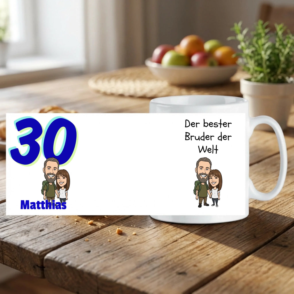 Tasse zum Geburtstag mit Foto und Text personalisiert