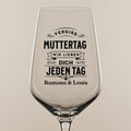 Vergiss Muttertag Weinglas personalisiert mit Namen Design