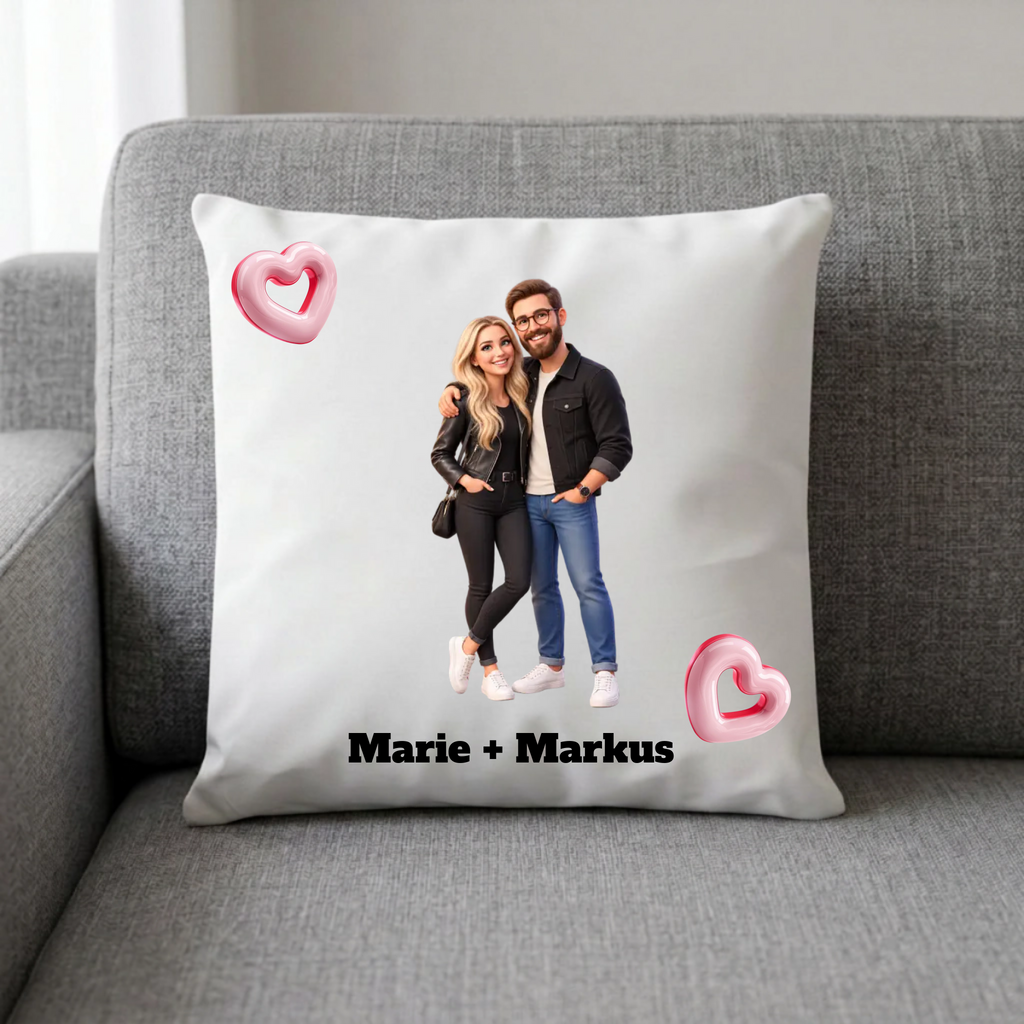 Fotokissen im 3D Stil personalisiert