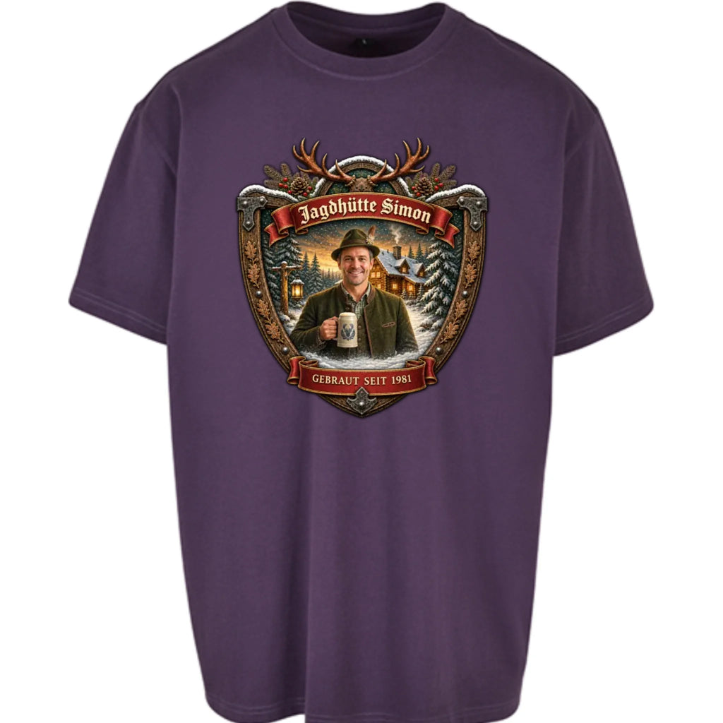 Jagd Design T-Shirt mit deinem Foto – Oversized T-Shirt