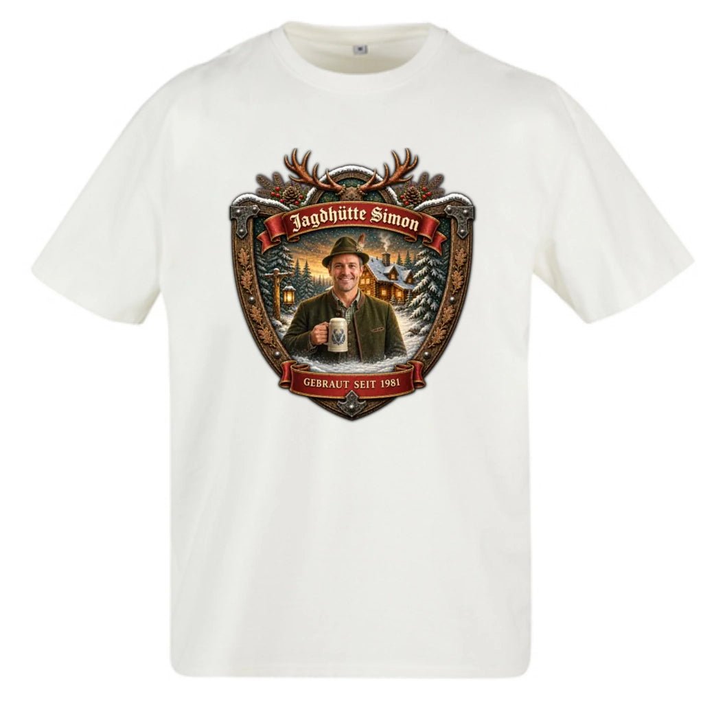 Jagd Design T-Shirt mit deinem Foto – Oversized T-Shirt