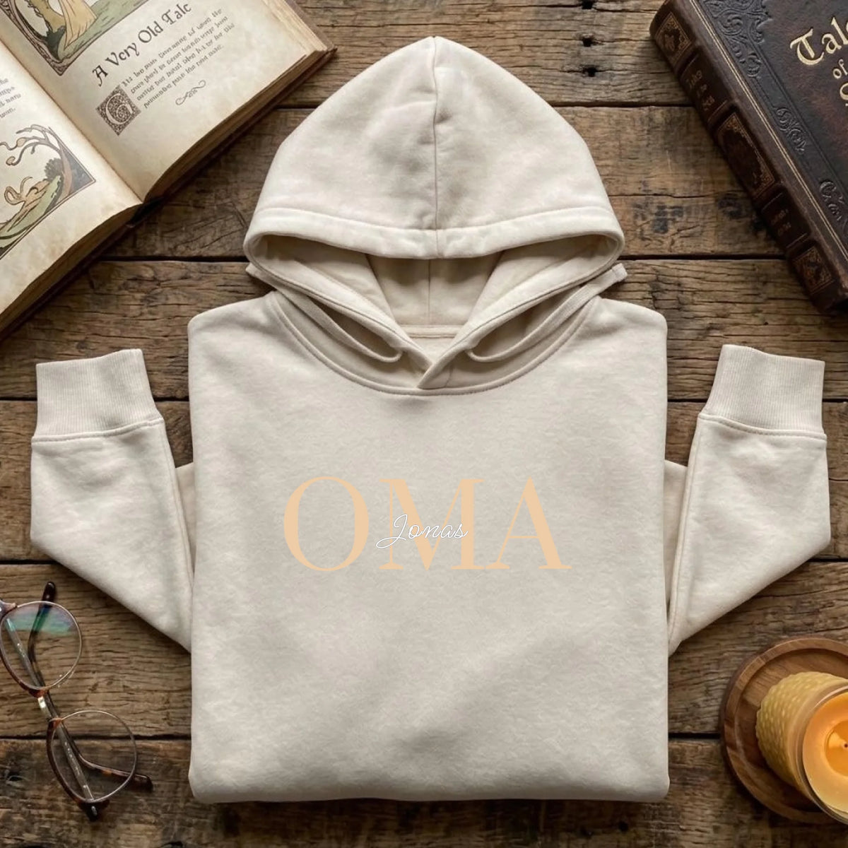 Oma Pullover personalisiert mit Namen der Enkel – Pullover Ansicht