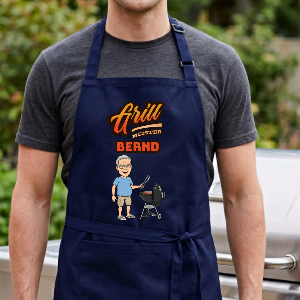 Comic Grillschürze mit Foto personalisiert