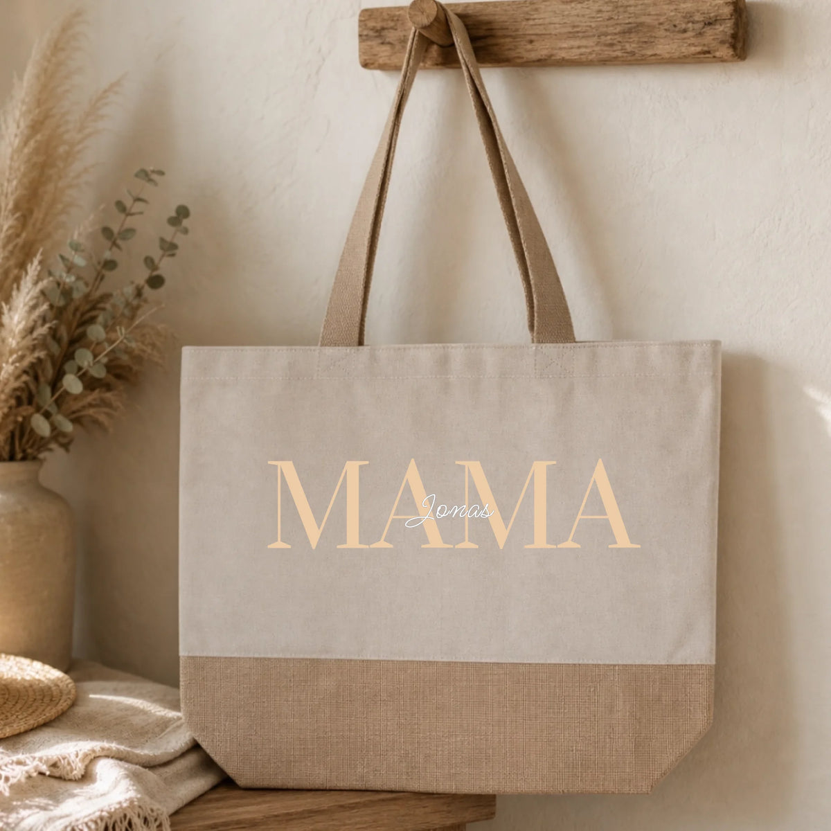 Personalisierte Mama Tasche mit Namen der Kinder – Shopper – Geschenk für Mama