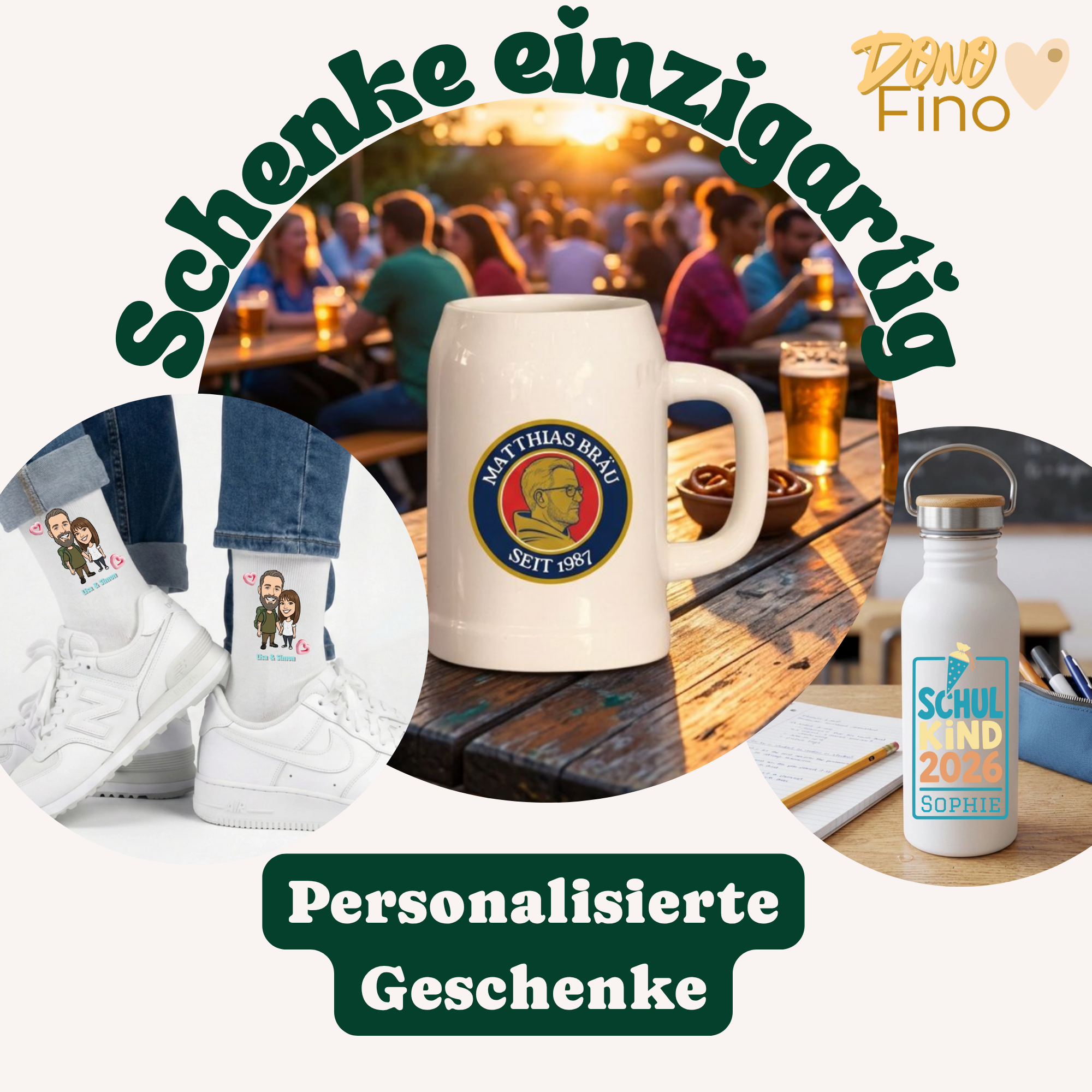 Personalisierte Geschenke von Dono fino. Einzigartige Geschenkideen und originelle Geburtstagsgeschenke
