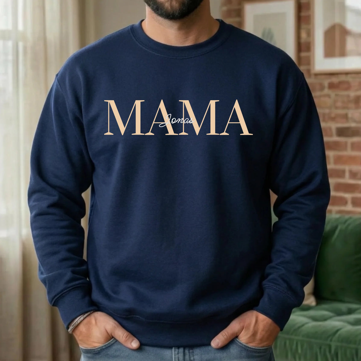 Personalisierter Mama Hoodie mit Namen der Kinder – Sweater navy – Geschenk für Mama