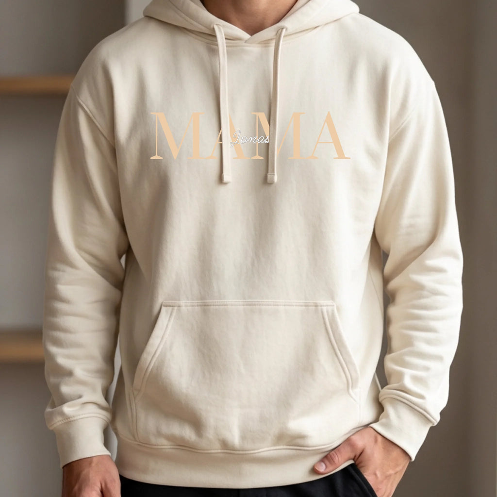 Personalisierter Mama Hoodie mit Namen der Kinder – weiß Design – Geschenk für Mama