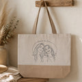 Personalisierter Shopper mit Lineart Foto und Namen – Geschenk für Schwester