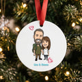 Personalisierter Weihnachtsbaumanhänger im Comic Stil Big Head – Weihnachtsgeschenk