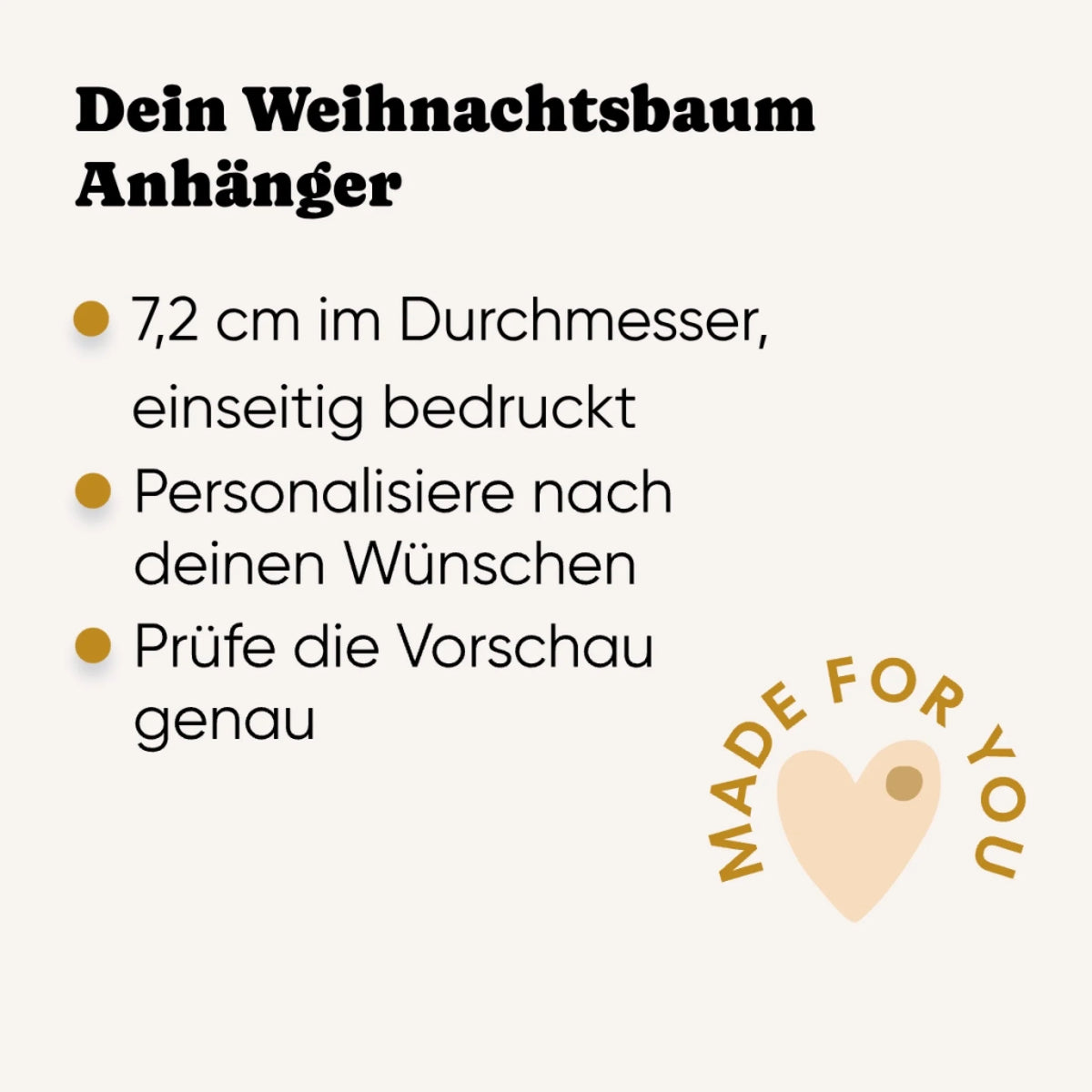 Personalisierter Weihnachtsbaumanhänger im Comic Stil Big Head – am Christbaum – Weihnachtsgeschenk für Familie