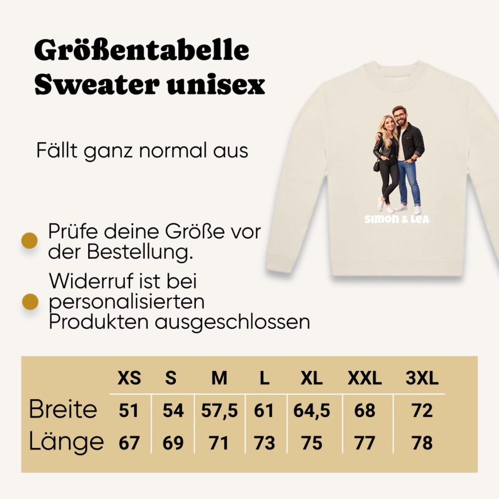 Personalisierter Pullover mit Foto im 3D Stil – Sweater Qualität